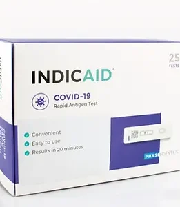 Indicaid™ Rapid Nasopharyngeal Antigen Covid-19 Test, 25 Tests/Box